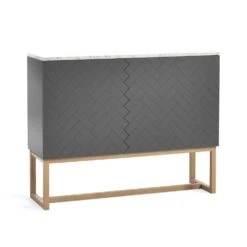 Story Schrank, Grau/ Eiche/ Marmor