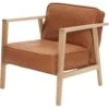 Andersen LC1 Loungesessel, Weiß Pigmentiert Eiche/Cognacfarben -Möbelgeschäft andersen lc1 lounge chair lacquered oak cognac leather 1