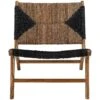 Bloomingville Grant Loungesessel Teakholz, Schwarz / Natur -Möbelgeschäft bloomingville grant lounge chair black teak 0