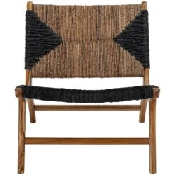 Bloomingville Grant Loungesessel Teakholz, Schwarz / Natur