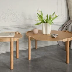 Woody Beistelltisch H45 Cm, Schwarz Gebeizte Eiche 7 Woody Beistelltisch H45 Cm, Schwarz Gebeizte Eiche -Möbelgeschäft cooee design woody table 45cm black stained oak 2