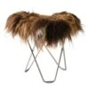Flying Goose Iceland Hocker, Chrom/ Wild Braun -Möbelgeschäft cuero flying goose iceland hocker chrom wild 2