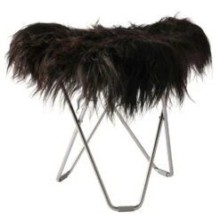 Flying Goose Iceland Hocker, Wild Schwarz/Chrom