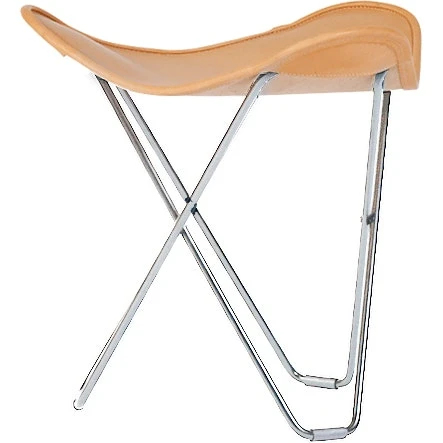 Flying Goose Pampa Hocker, Chrom/ Crude Nature 3 Flying Goose Pampa Hocker, Chrom/ Crude Nature