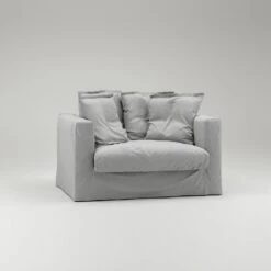 Le Grand Air Liebessitz Baumwolle, Hellgrau -Möbelgeschäft decotique le grand air loveseat baumwolle 21