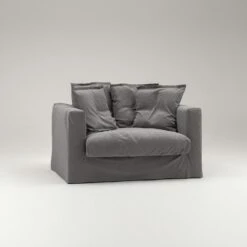 Le Grand Air Liebessitz Baumwolle, Grau -Möbelgeschäft decotique le grand air loveseat baumwolle 5