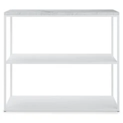 Marvelous Sideboard 90x75 Cm, Weiß/Weißer Marmor