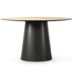 Social Esstisch Natürlich Eiche / Schwarz Eiche, 130 Cm