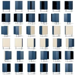 Vogue 64 Cabinet, Dark Blue / Black -Möbelgeschäft decotique vogue 64 schrankchen 155