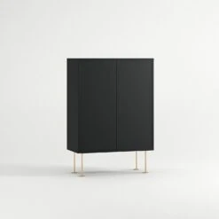 Vogue 64 Schränkchen, Anthrazit / Messing -Möbelgeschäft decotique vogue 64 schrankchen 36