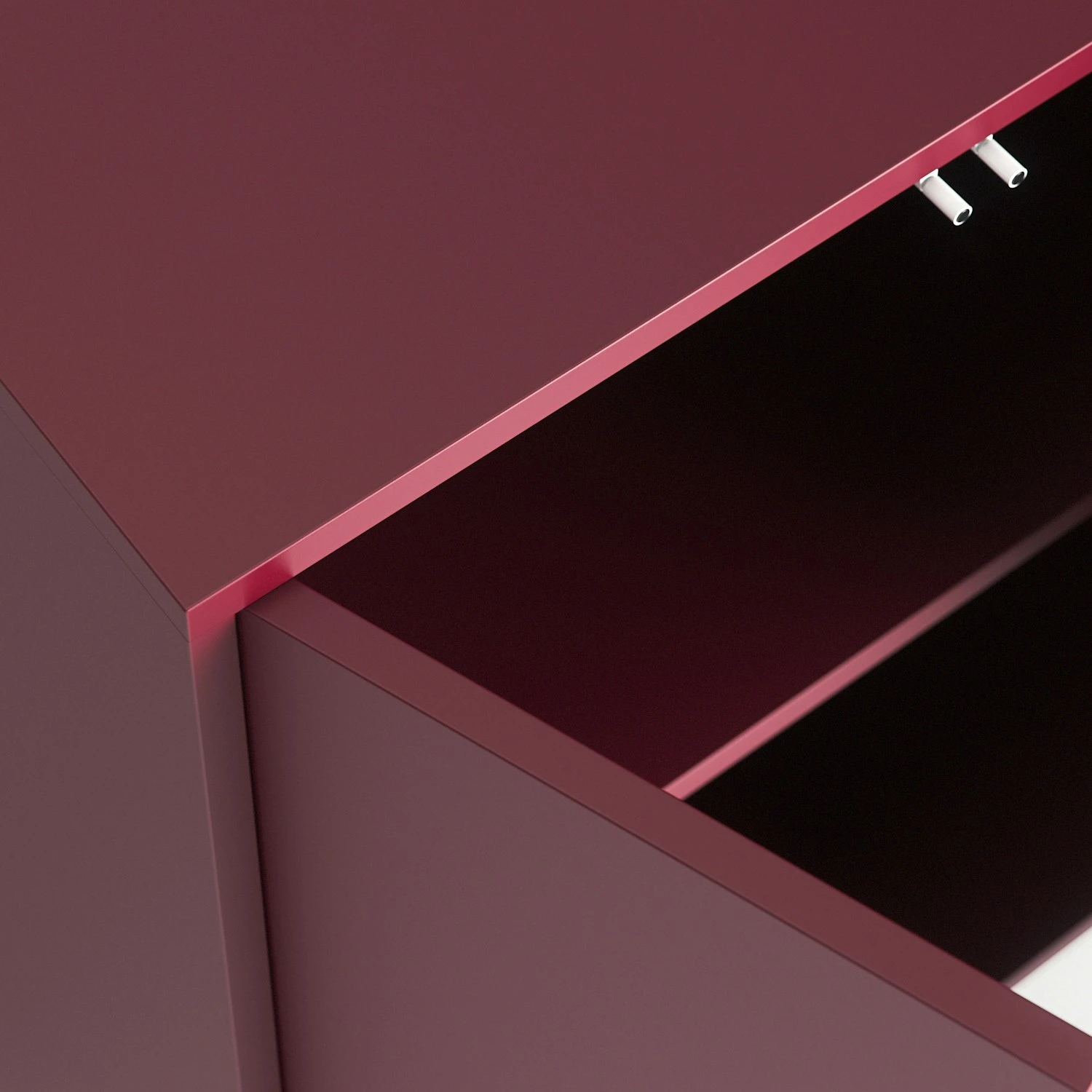 Vogue 64 Schränkchen, Weinrot / Weiß 6 Vogue 64 Schränkchen, Weinrot / Weiß – Bild 4