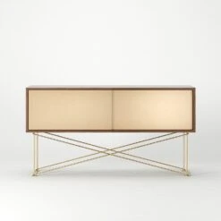 Vogue Fernsehbank 136 Cm Zwei Messing-Schiebetüren Und Gestell, Walnuss/Messing 9 Vogue Fernsehbank 136 Cm Zwei Messing-Schiebetüren Und Gestell, Walnuss/Messing -Möbelgeschäft decotique vogue fernsehbank 136 cm zwei messing schiebeturen und gestell 110