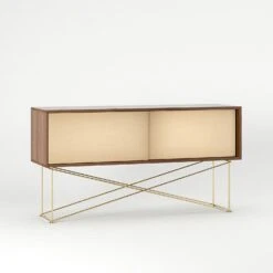 Vogue Fernsehbank 136 Cm Zwei Messing-Schiebetüren Und Gestell, Walnuss/Messing 10 Vogue Fernsehbank 136 Cm Zwei Messing-Schiebetüren Und Gestell, Walnuss/Messing -Möbelgeschäft decotique vogue fernsehbank 136 cm zwei messing schiebeturen und gestell 111