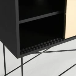 Vogue Fernsehbank 136 Messing-Schiebetüre Und Gestell, Anthrazit/Schwarz -Möbelgeschäft decotique vogue fernsehbank 136 messing schiebeture und gestell 28