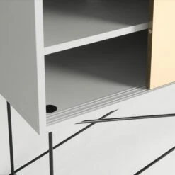 Vogue Fernsehbank 136 Messing-Schiebetüre Und Gestell, Weiß/Schwarz 11 Vogue Fernsehbank 136 Messing-Schiebetüre Und Gestell, Weiß/Schwarz -Möbelgeschäft decotique vogue fernsehbank 136 messing schiebeture und gestell 69