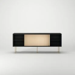 Vogue Fernsehbank 136 Messingtüren Und Messingbeine, Anthrazit/Messing 13 Vogue Fernsehbank 136 Messingtüren Und Messingbeine, Anthrazit/Messing -Möbelgeschäft decotique vogue fernsehbank 136 messingturen und messingbeine 20