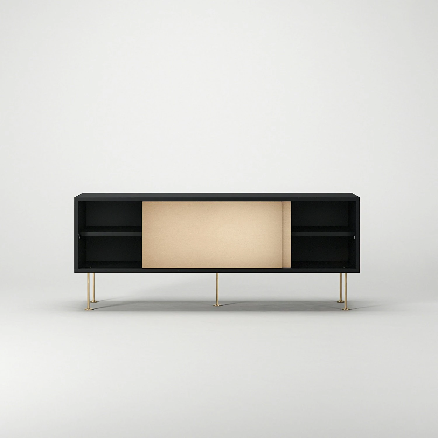 Vogue Fernsehbank 136 Messingtüren Und Messingbeine, Anthrazit/Messing 8 Vogue Fernsehbank 136 Messingtüren Und Messingbeine, Anthrazit/Messing – Bild 6