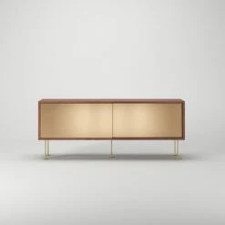 Vogue Fernsehbank 136 Messingtüren Und Messingbeine, Walnuss/Messing -Möbelgeschäft decotique vogue fernsehbank 136 messingturen und messingbeine 51