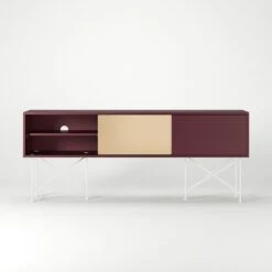 Vogue Fernsehbank 180 Zwei Messingtüren Und Zwei Ständer, Weinrot/Weiß 12 Vogue Fernsehbank 180 Zwei Messingtüren Und Zwei Ständer, Weinrot/Weiß -Möbelgeschäft decotique vogue fernsehbank 180 zwei messingturen und zwei stander 190