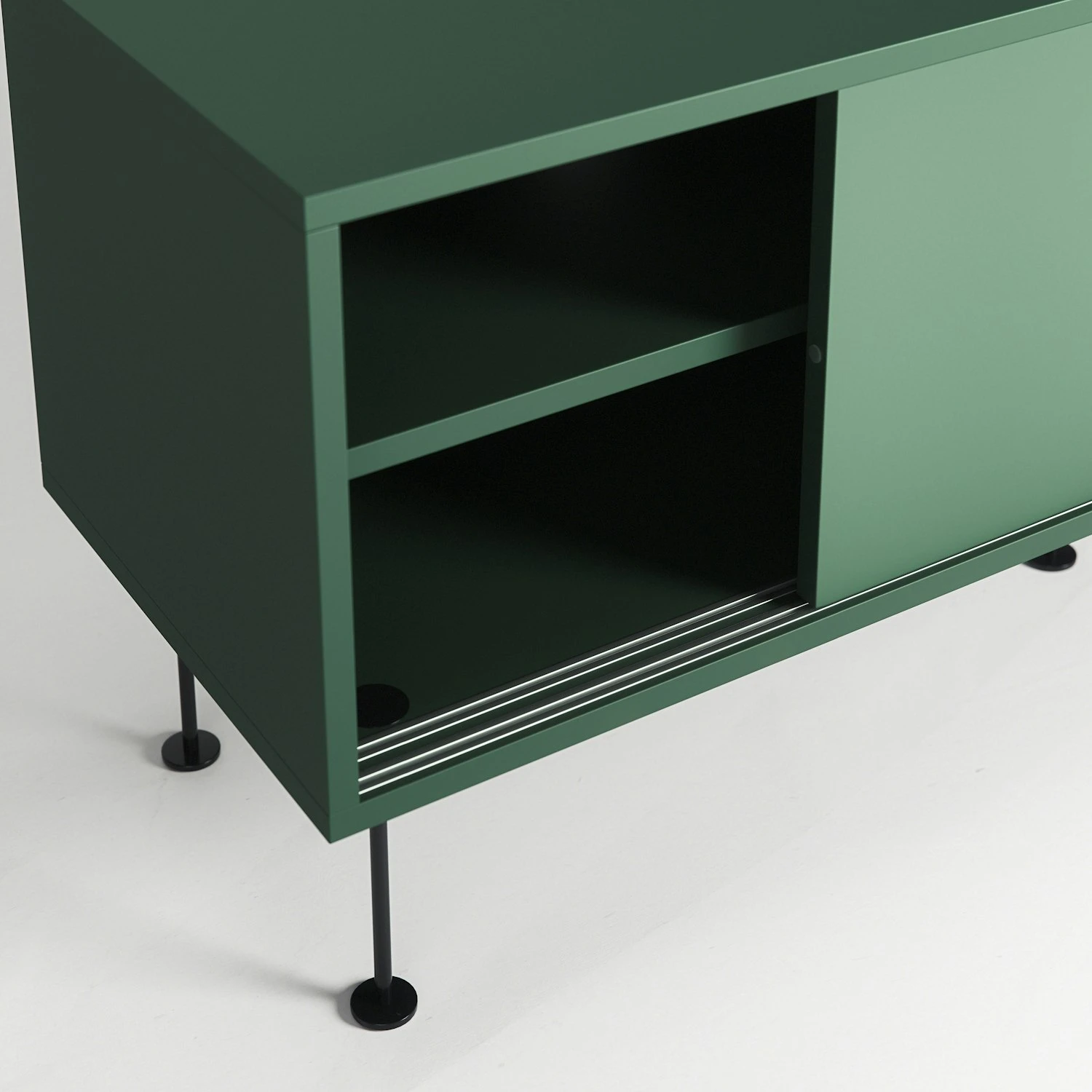 Vogue Medienbank Mit Beinen 136 Cm, Grün / Schwarz 6 Vogue Medienbank Mit Beinen 136 Cm, Grün / Schwarz – Bild 4