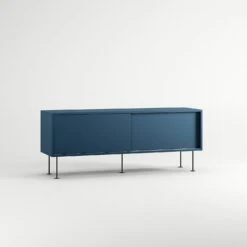 Vogue Medienbank Mit Beinen 136 Cm, Dunkelblau / Schwarz -Möbelgeschäft decotique vogue lowboard 136 cm auf messing beinen 126