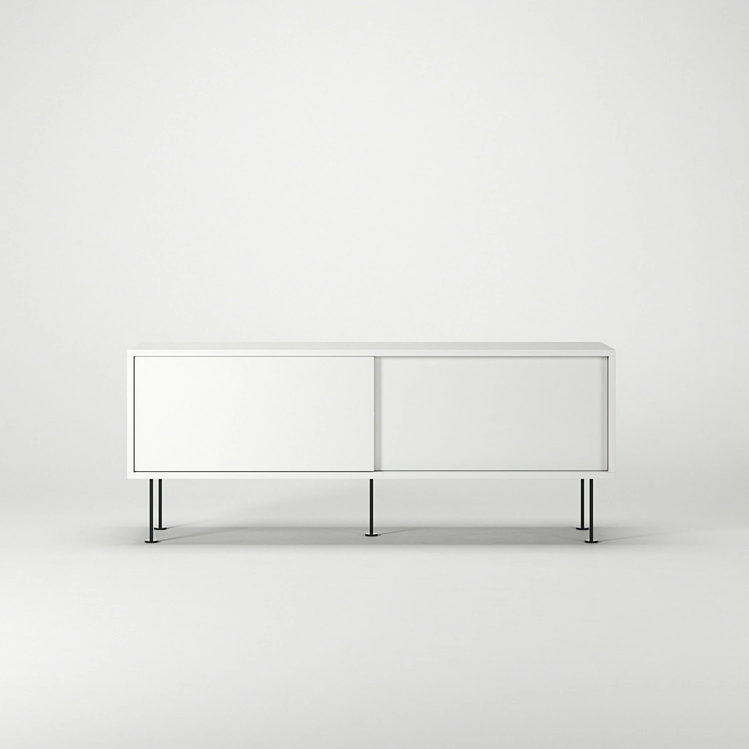 Vogue Medienbank Mit Beinen 136 Cm, Weiß / Schwarz 4 Vogue Medienbank Mit Beinen 136 Cm, Weiß / Schwarz – Bild 2