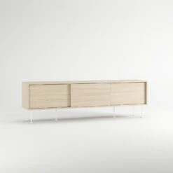 Vogue Medienbank Mit Beinen 180 Cm, White Pigmented Oak / Weiß -Möbelgeschäft decotique vogue lowboard 180 cm auf messing beinen 190