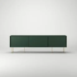 Vogue Medienbank Mit Beinen 180 Cm, Grün / Messing -Möbelgeschäft decotique vogue lowboard 180 cm auf messing beinen 80