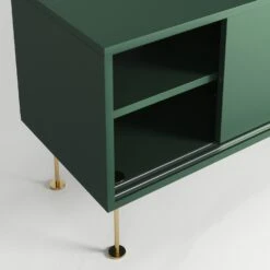 Vogue Medienbank Mit Beinen 180 Cm, Grün / Messing -Möbelgeschäft decotique vogue lowboard 180 cm auf messing beinen 82