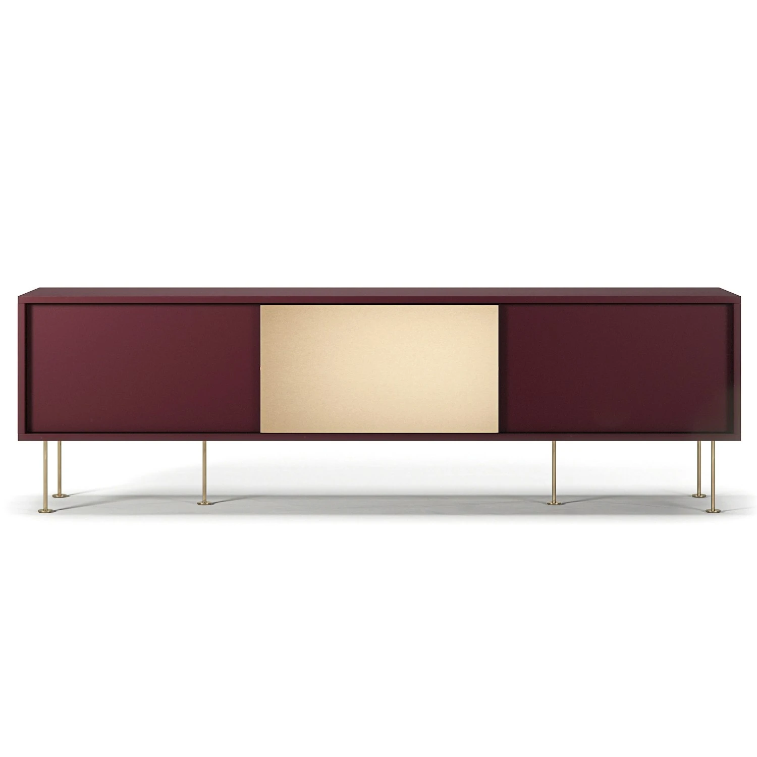 Vogue Lowboard 180 Cm, Weinrot/2WR1B/Messing 3 Vogue Lowboard 180 Cm, Weinrot/2WR1B/Messing