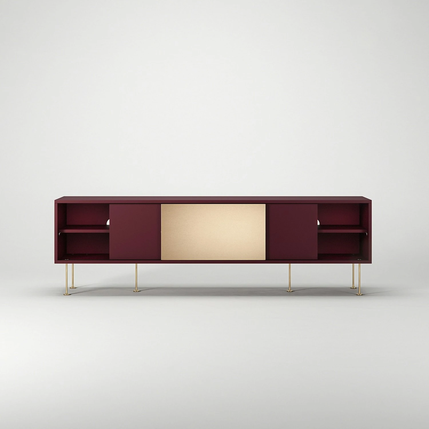 Vogue Lowboard 180 Cm, Weinrot/2WR1B/Messing 8 Vogue Lowboard 180 Cm, Weinrot/2WR1B/Messing – Bild 6