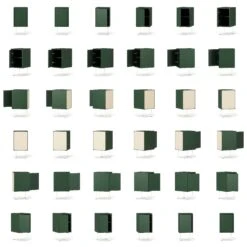 Vogue Nachttisch, Grün / Weiß -Möbelgeschäft decotique vogue nachttisch 110