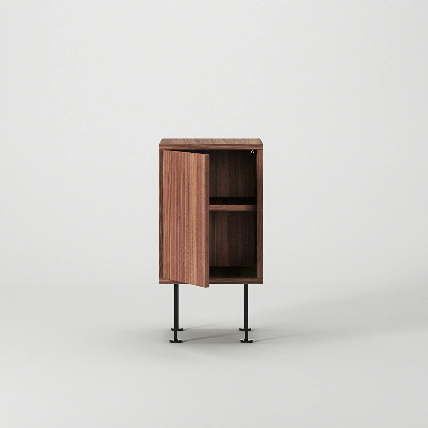 Vogue Nachttisch, Walnussfarben / Schwarz 6 Vogue Nachttisch, Walnussfarben / Schwarz – Bild 4