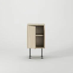 Vogue Nachttisch, White Pigmented Oak / Schwarz -Möbelgeschäft decotique vogue nachttisch 124