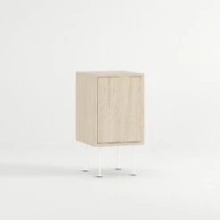 Vogue Nachttisch, White Pigmented Oak / Weiß -Möbelgeschäft decotique vogue nachttisch 128