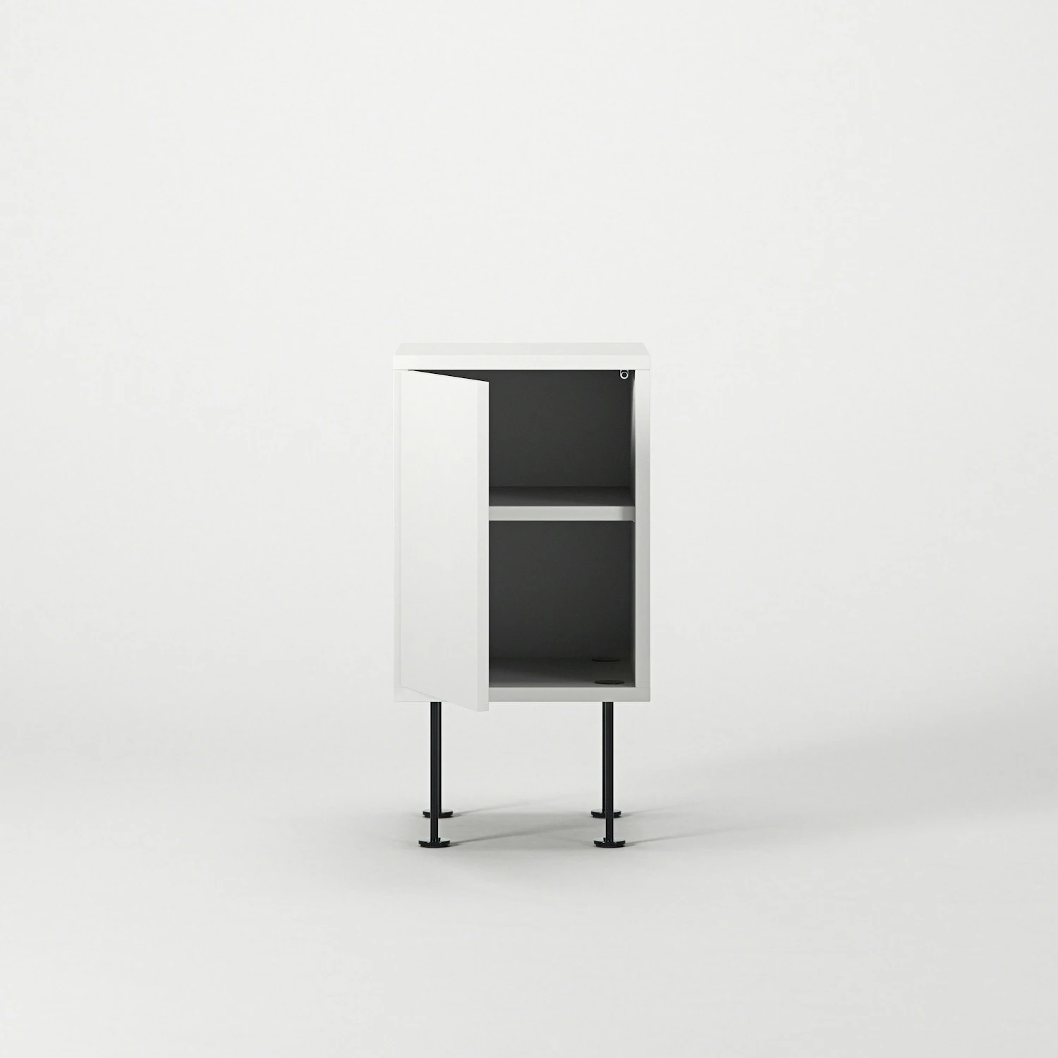 Vogue Nachttisch, Weiß / Schwarz 6 Vogue Nachttisch, Weiß / Schwarz – Bild 4