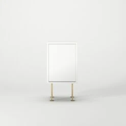 Vogue Nachttisch, Weiß / Messing -Möbelgeschäft decotique vogue nachttisch 31