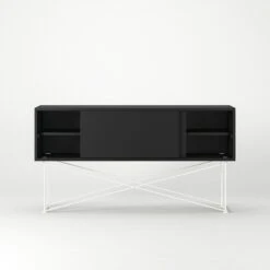 Vogue Sideboard 136 Cm, Antracit/2A/Weiß 13 Vogue Sideboard 136 Cm, Antracit/2A/Weiß -Möbelgeschäft decotique vogue sideboard 136 cm auf gestell 141