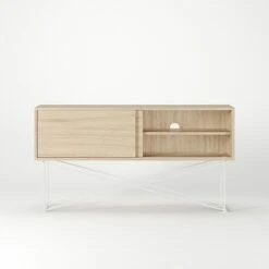 Vogue Sideboard 136 Cm, Weiß Eiche/Weiß -Möbelgeschäft decotique vogue sideboard 136 cm auf gestell 161