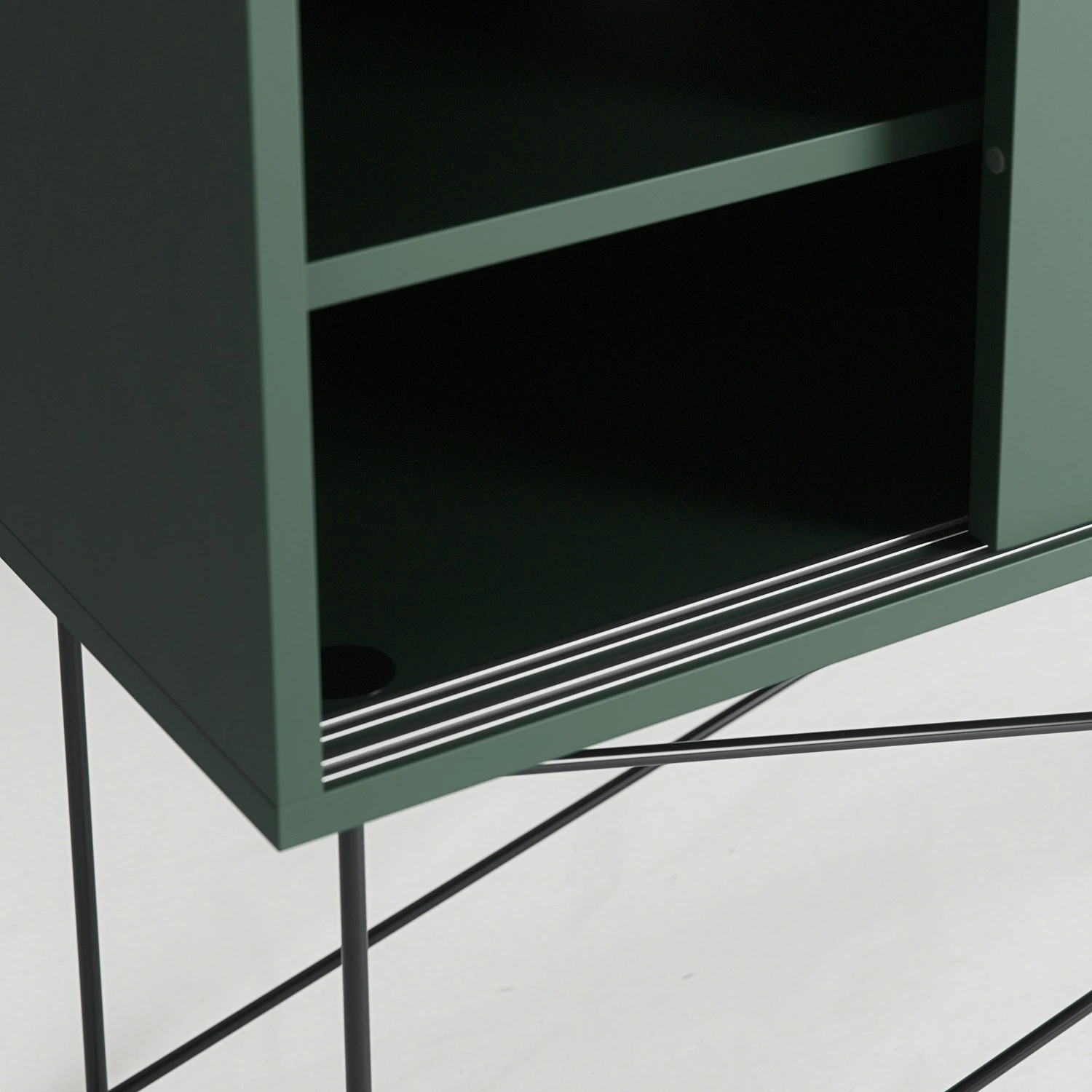 Vogue Sideboard 136 Cm, Grün/Schwarz 6 Vogue Sideboard 136 Cm, Grün/Schwarz – Bild 4