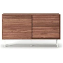 Vogue Beistelltisch Mit Beinen 136 Cm, Walnussfarben / Weiß