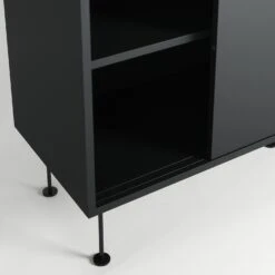 Vogue Beistelltisch Mit Beinen 136 Cm, Anthrazit / Schwarz 11 Vogue Beistelltisch Mit Beinen 136 Cm, Anthrazit / Schwarz -Möbelgeschäft decotique vogue sideboard 136 cm auf messing beinen 59