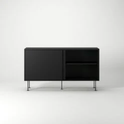 Vogue Beistelltisch Mit Beinen 136 Cm, Anthrazit / Schwarz 12 Vogue Beistelltisch Mit Beinen 136 Cm, Anthrazit / Schwarz -Möbelgeschäft decotique vogue sideboard 136 cm auf messing beinen 60