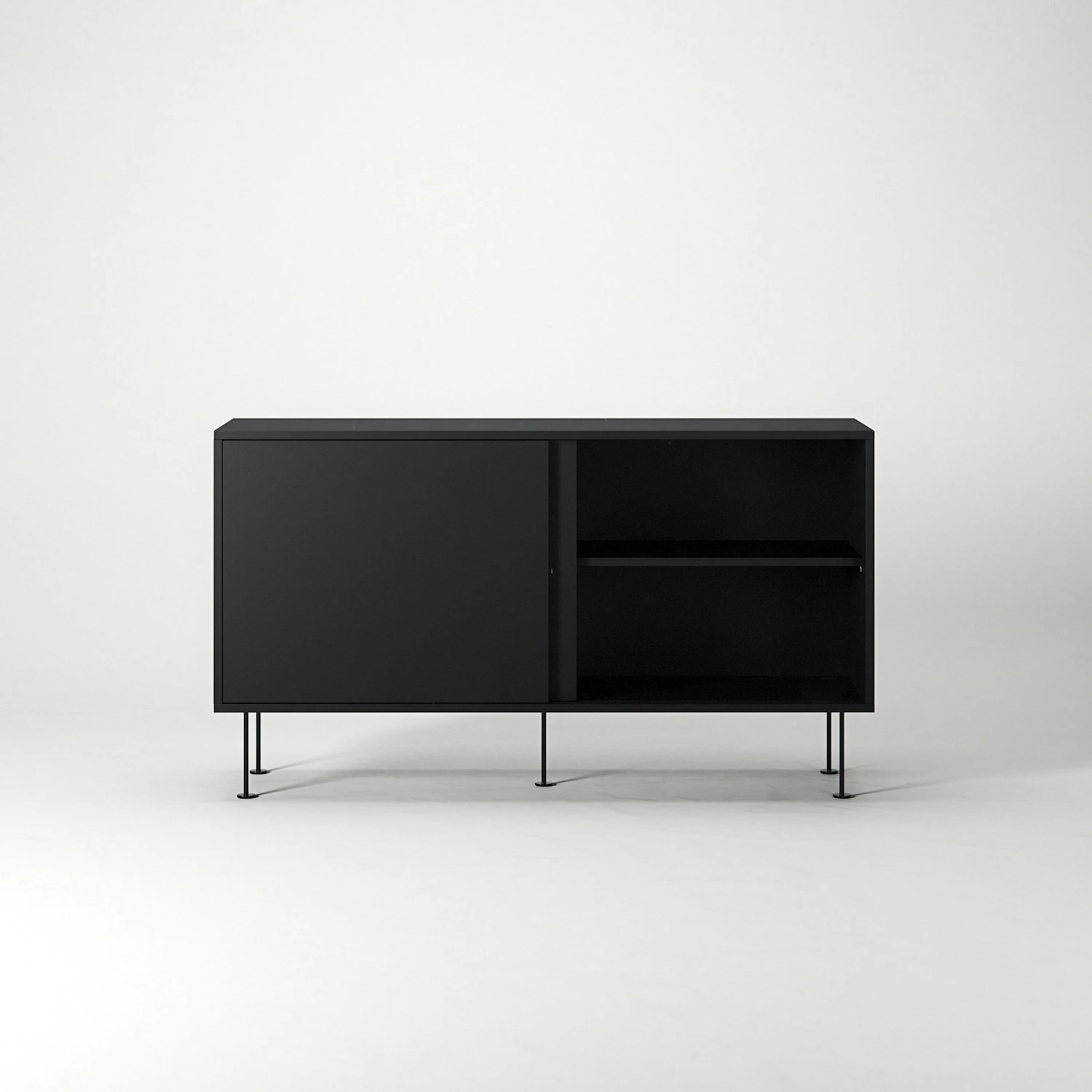 Vogue Beistelltisch Mit Beinen 136 Cm, Anthrazit / Schwarz 7 Vogue Beistelltisch Mit Beinen 136 Cm, Anthrazit / Schwarz – Bild 5