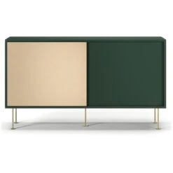 Vogue Sideboard 136 L, Grün/Messing