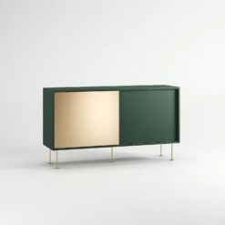 Vogue Sideboard 136 L, Grün/Messing -Möbelgeschäft decotique vogue sideboard 136 l messing 38