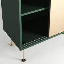 Vogue Sideboard 136 L, Grün/Messing -Möbelgeschäft decotique vogue sideboard 136 l messing 39