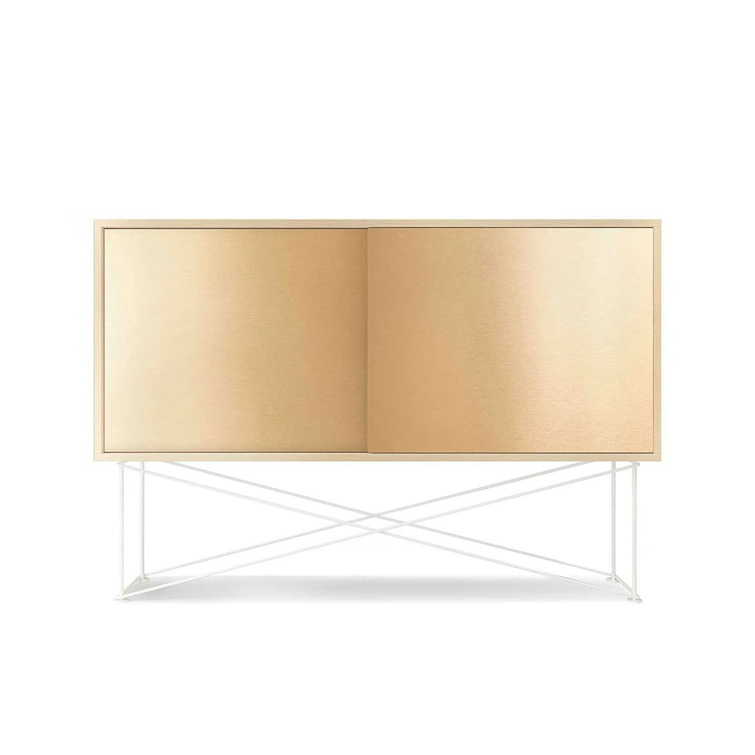 Vogue Sideboard 136 Mit Gestell, Weißpigmentierte Eiche/Weiß 3 Vogue Sideboard 136 Mit Gestell, Weißpigmentierte Eiche/Weiß