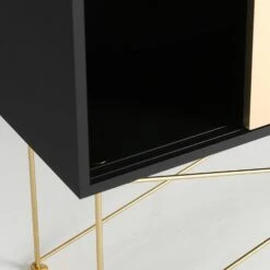 Vogue Sideboard 136 Zwei Messingtüren Und Gestell, Anthrazit/Messing -Möbelgeschäft decotique vogue sideboard 136 zwei messingturen und gestell 55