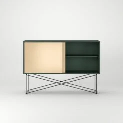 Vogue Sideboard 136 Zwei Messingtüren Und Gestell, Grün/Schwarz 12 Vogue Sideboard 136 Zwei Messingtüren Und Gestell, Grün/Schwarz -Möbelgeschäft decotique vogue sideboard 136 zwei messingturen und gestell 70